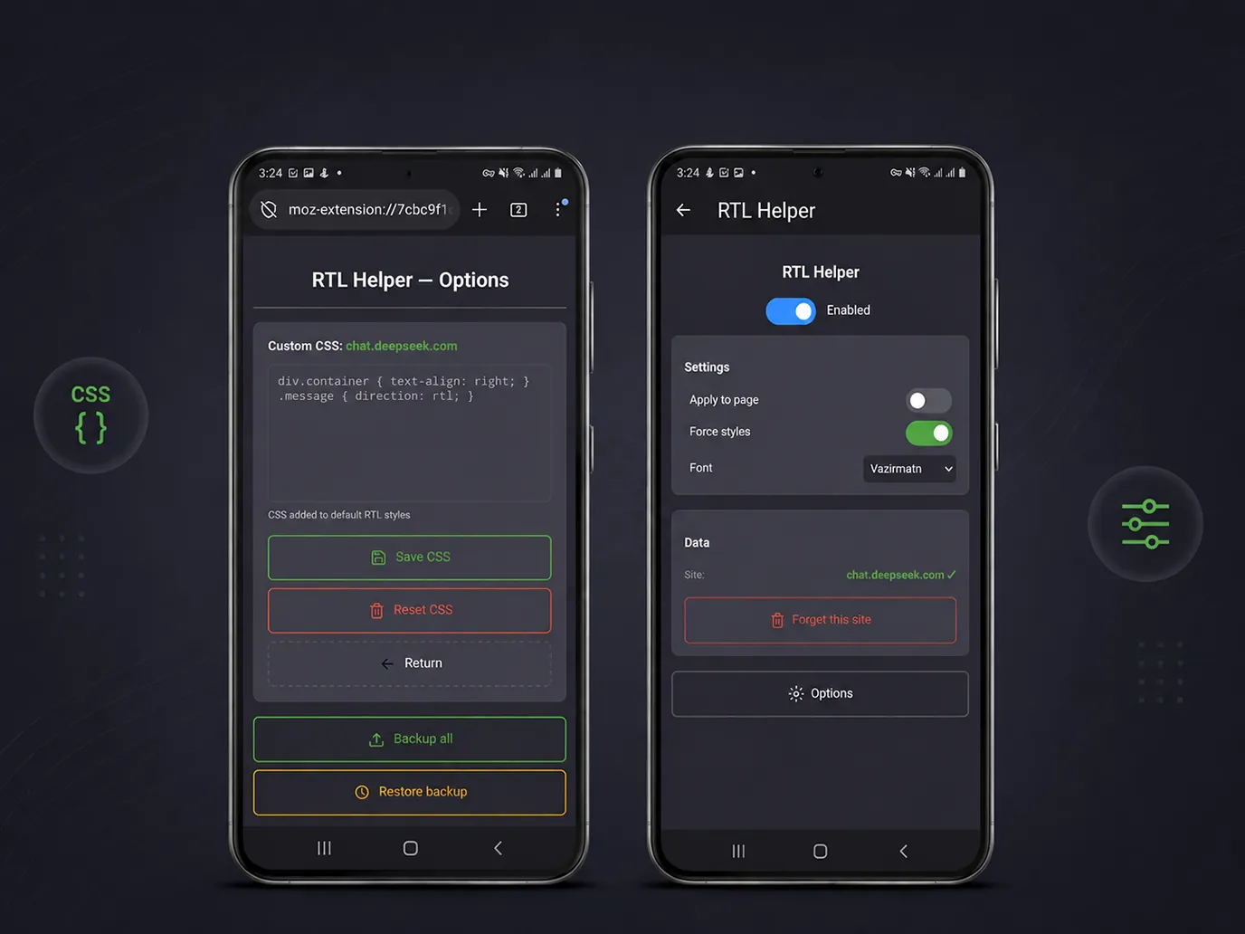 RTL Helper phone